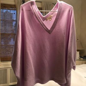 MICHAEL KORS Lavender Sweater 100% CASHMERE